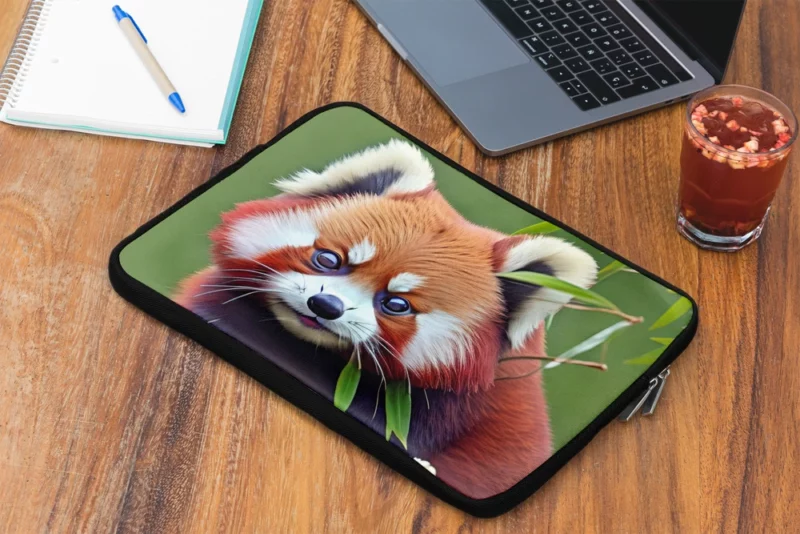 Red Panda Amongst Lush Bamboo Laptop Sleeve 2