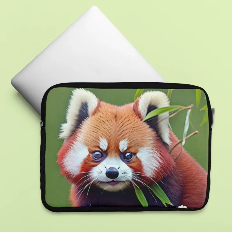 Red Panda Amongst Lush Bamboo Laptop Sleeve