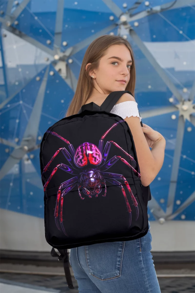 Red and Black Spider Minimalist Backpack 2