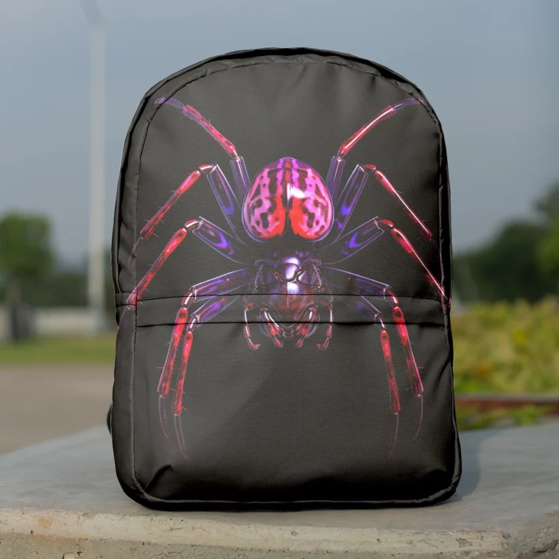 Red and Black Spider Minimalist Backpack