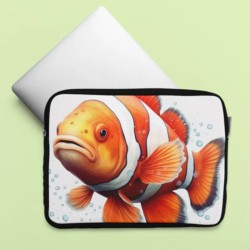 Red and White Clownfish Laptop Sleeve