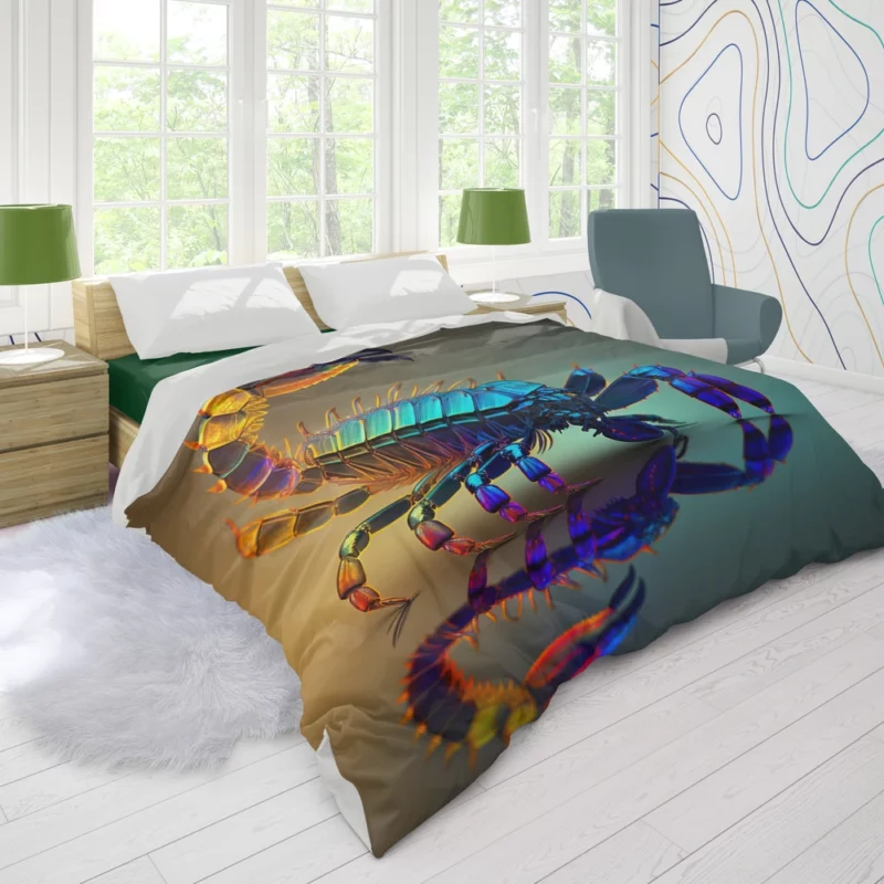 Reflective Scorpion Artwork Duvet Cover