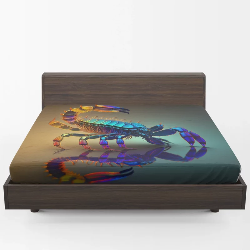 Reflective Scorpion Artwork Fitted Sheet 1