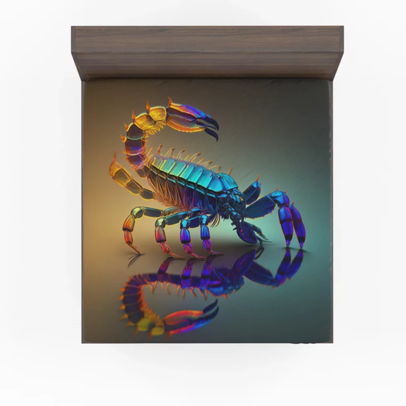 Reflective Scorpion Artwork Fitted Sheet