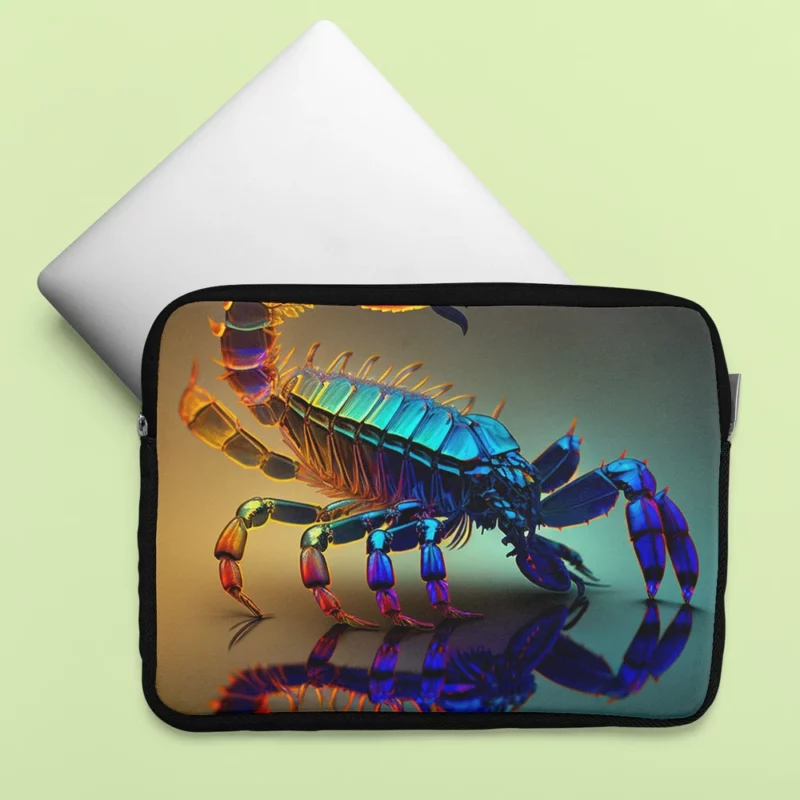 Reflective Scorpion Artwork Laptop Sleeve