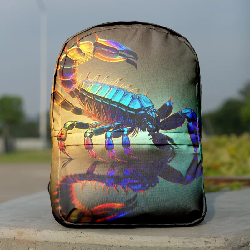 Reflective Scorpion Artwork Minimalist Backpack