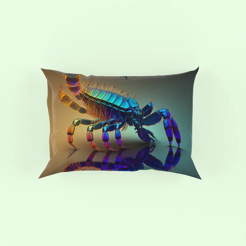 Reflective Scorpion Artwork Pillow Case