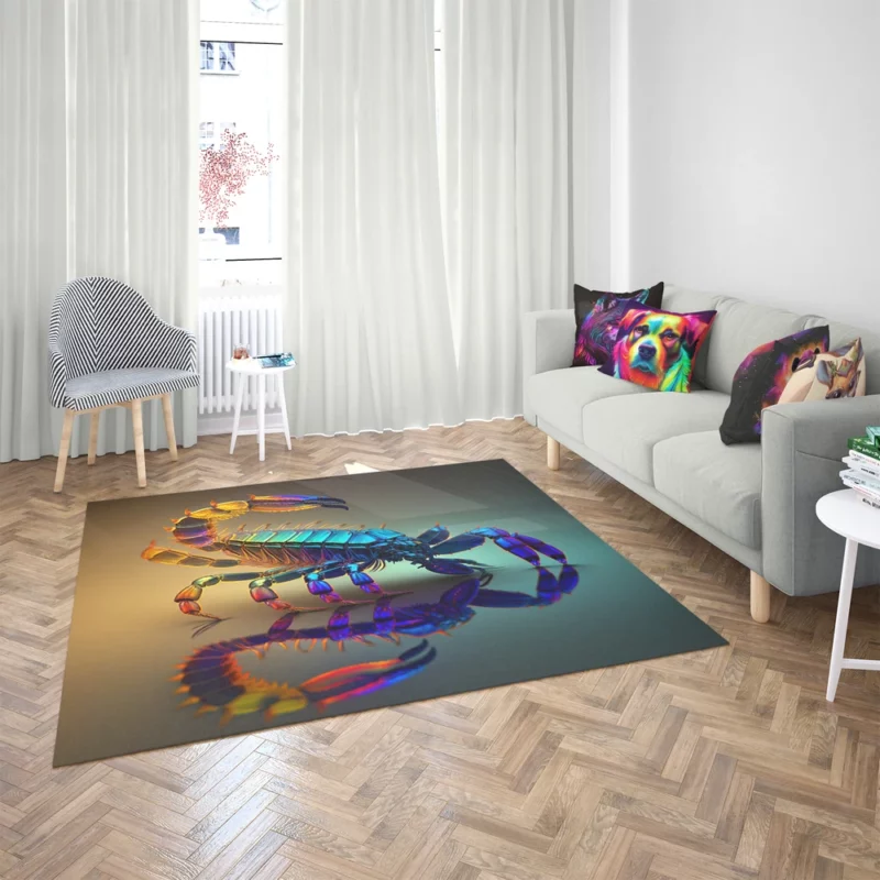 Reflective Scorpion Artwork Rug 2