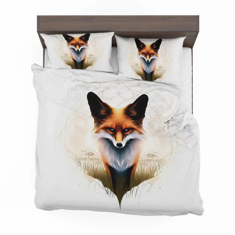Regal Fox Vector Art Bedding Set 2