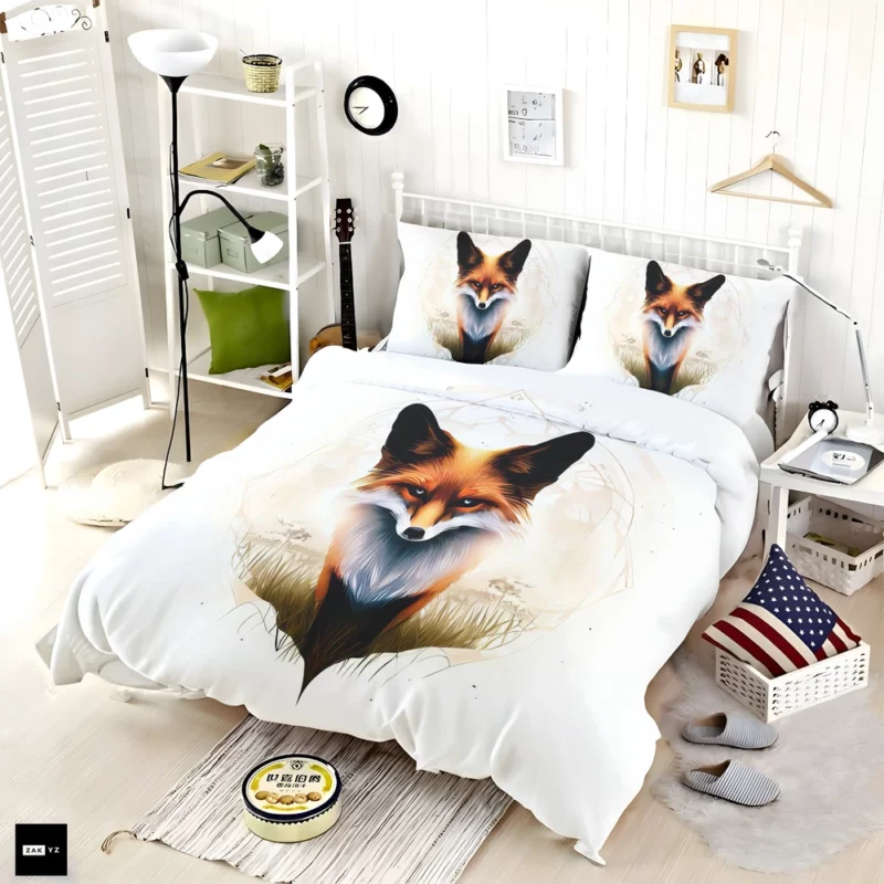 Regal Fox Vector Art Bedding Set