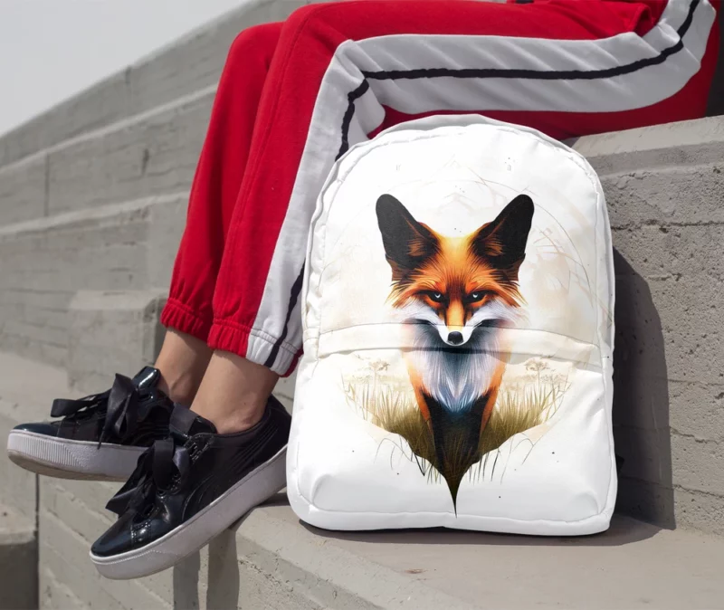 Regal Fox Vector Art Minimalist Backpack 1