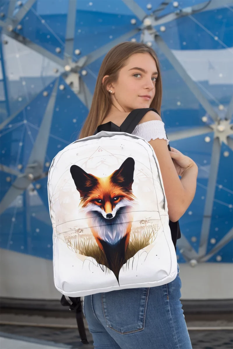 Regal Fox Vector Art Minimalist Backpack 2