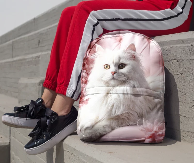 Regal Persian Cat Portrait Minimalist Backpack 1