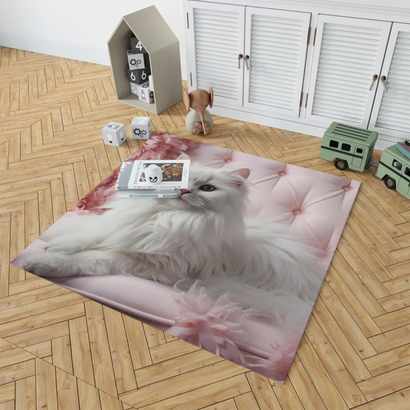 Regal Persian Cat Portrait Rug 1