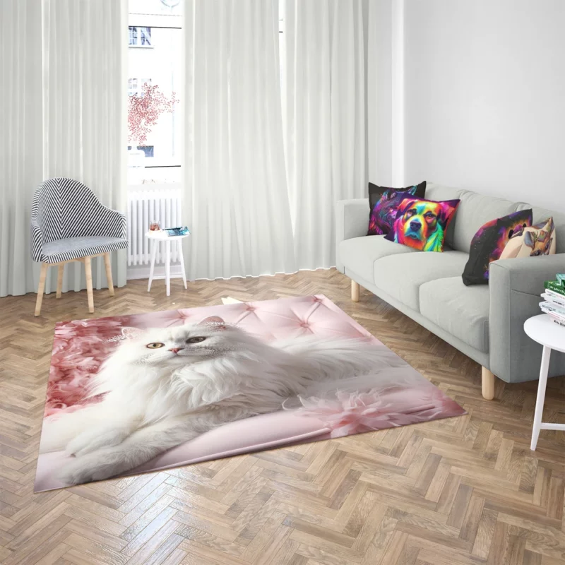 Regal Persian Cat Portrait Rug 2