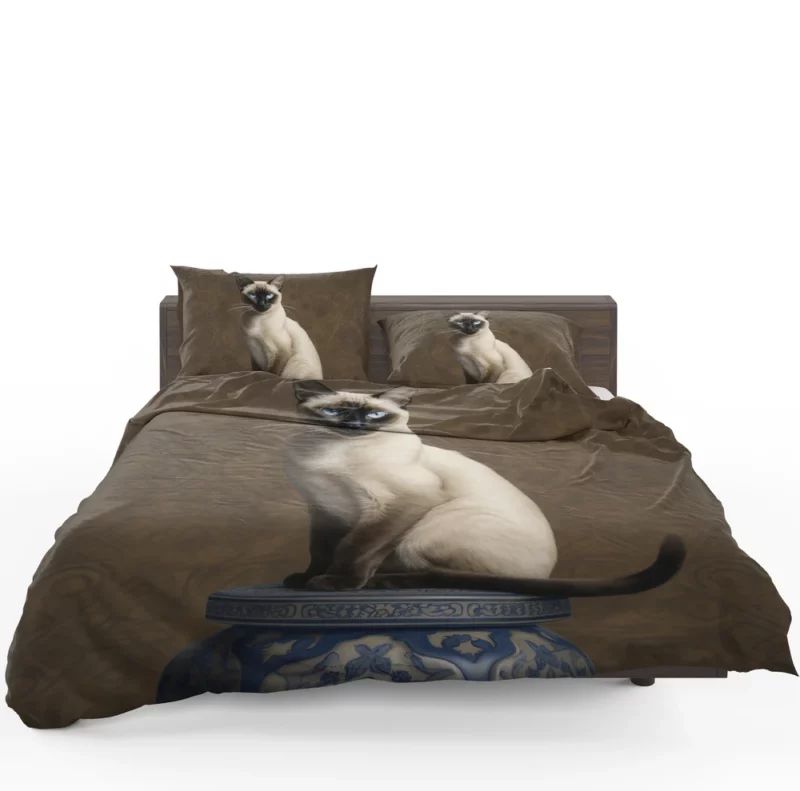 Regal Siamese Cat Portrait Bedding Set 1