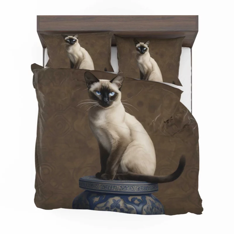 Regal Siamese Cat Portrait Bedding Set 2