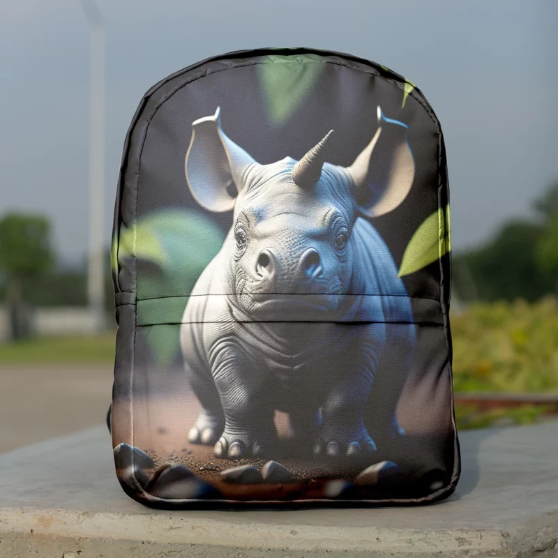 Rhino Statue Artwork Minimalist Backpack