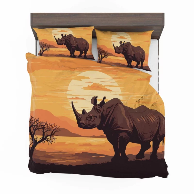 Rhino at Sunset Bedding Set 2