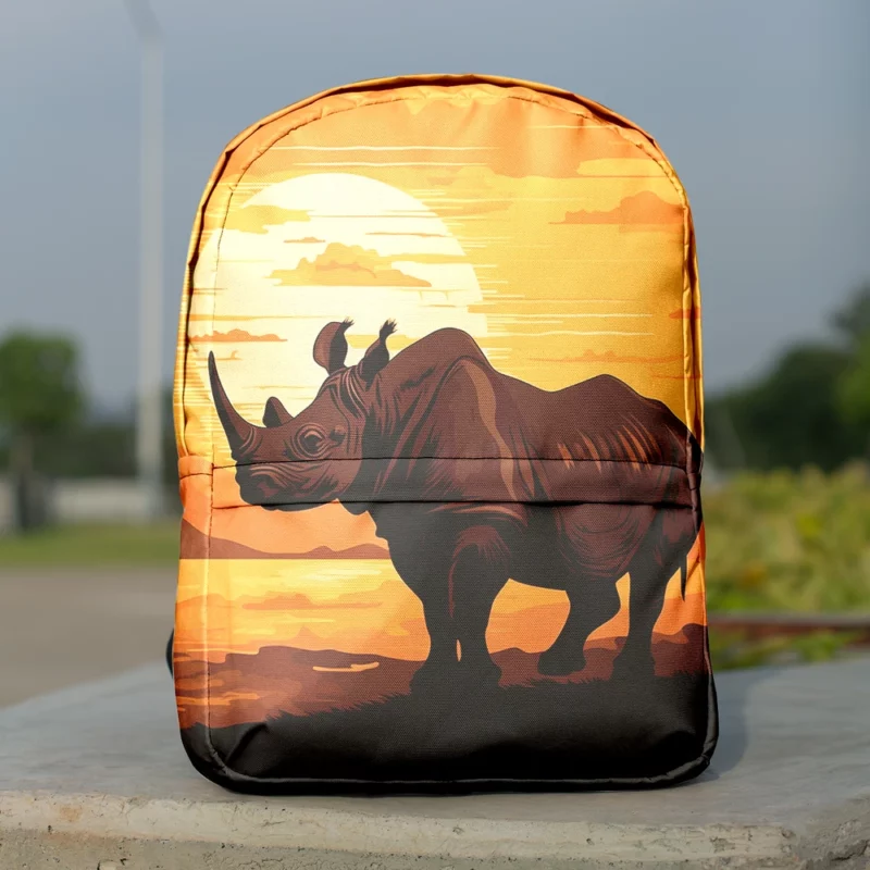 Rhino at Sunset Minimalist Backpack