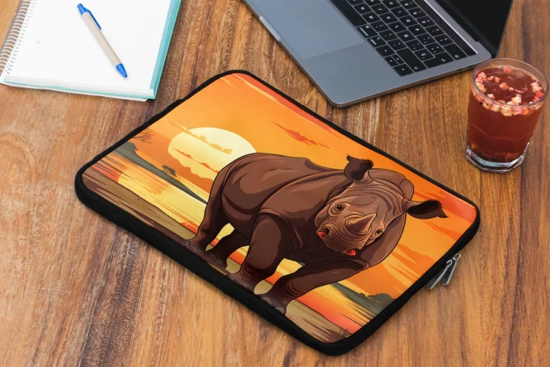 Rhino in the Savannah Laptop Sleeve 2
