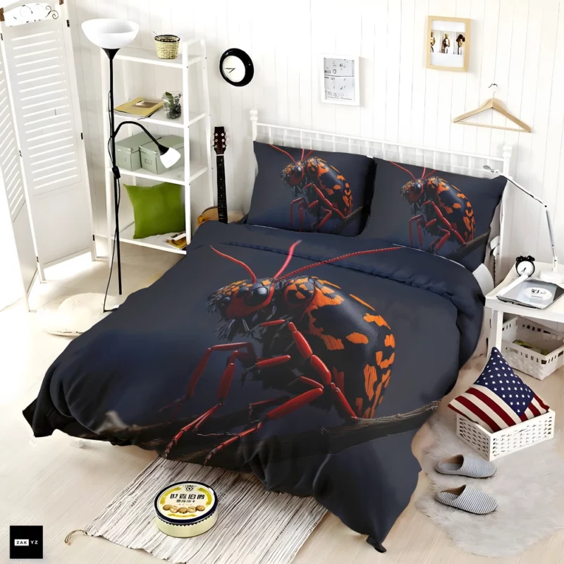 Rhinoceros Beetle With Label Bedding Set