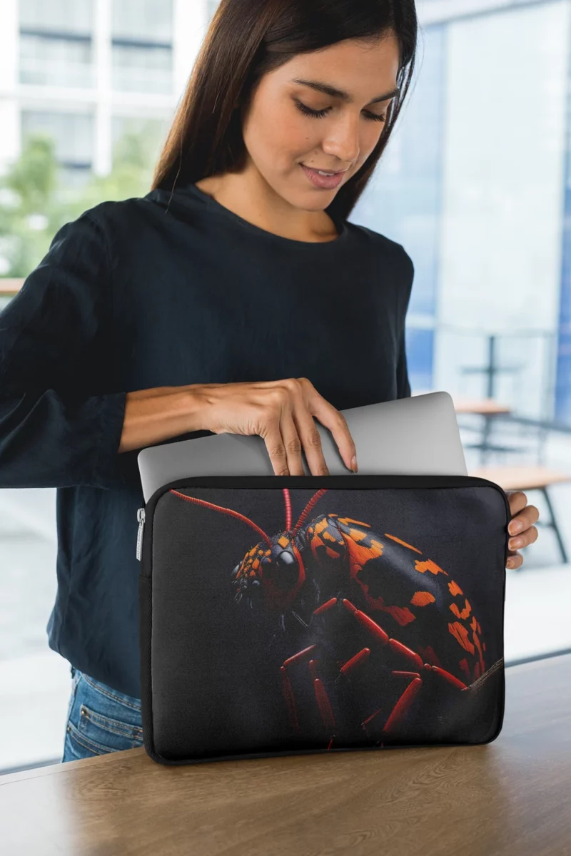 Rhinoceros Beetle With Label Laptop Sleeve 1