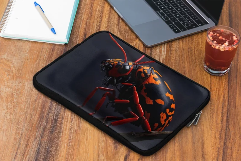 Rhinoceros Beetle With Label Laptop Sleeve 2