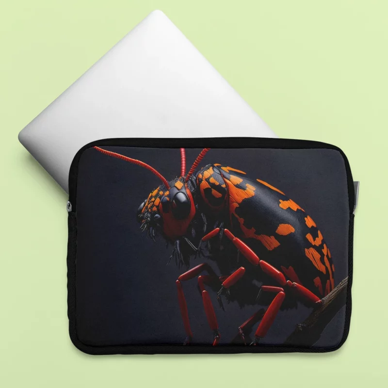 Rhinoceros Beetle With Label Laptop Sleeve