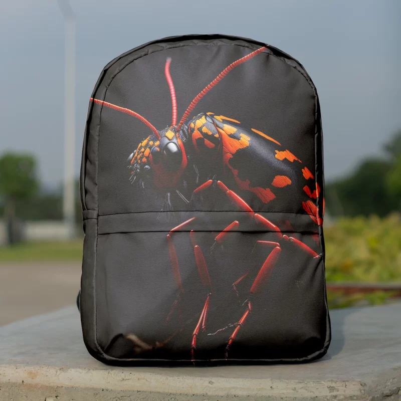 Rhinoceros Beetle With Label Minimalist Backpack