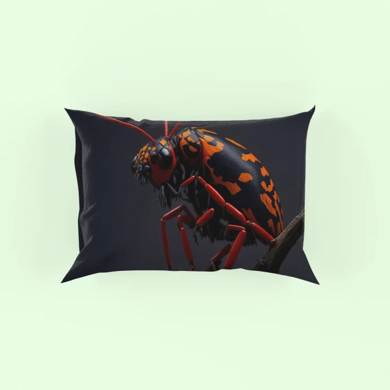 Rhinoceros Beetle With Label Pillow Case