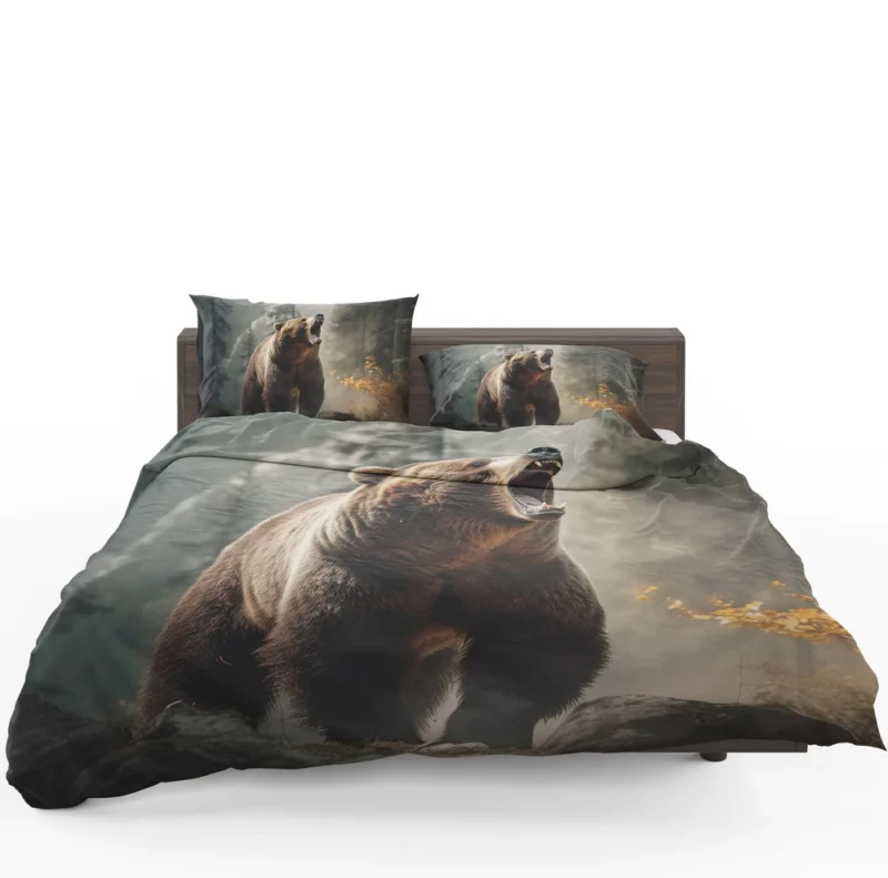Roaring Bear in the Forest Bedding Set 1