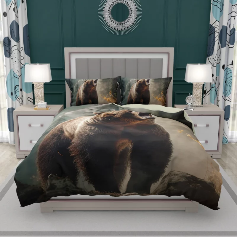 Roaring Bear in the Forest Bedding Set 2