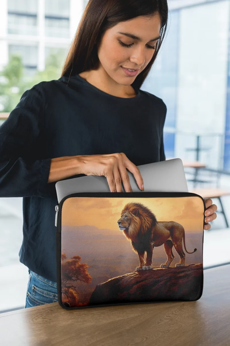 Roaring Lion at Sunset Laptop Sleeve 1