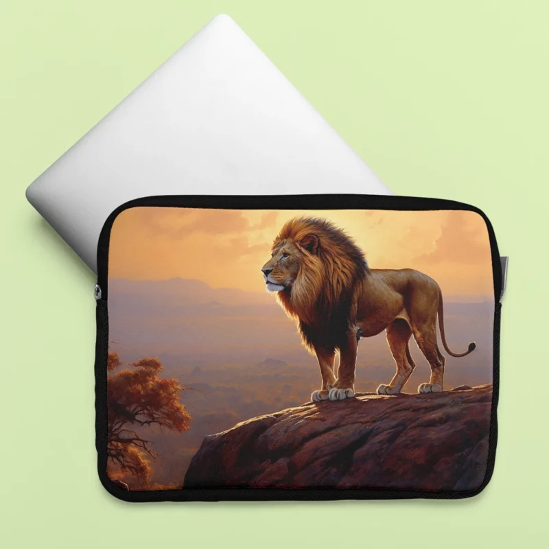 Roaring Lion at Sunset Laptop Sleeve