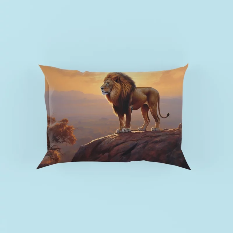 Roaring Lion at Sunset Pillow Case