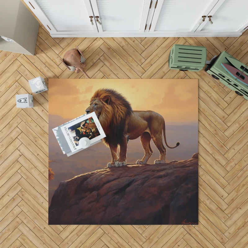 Roaring Lion at Sunset Rug