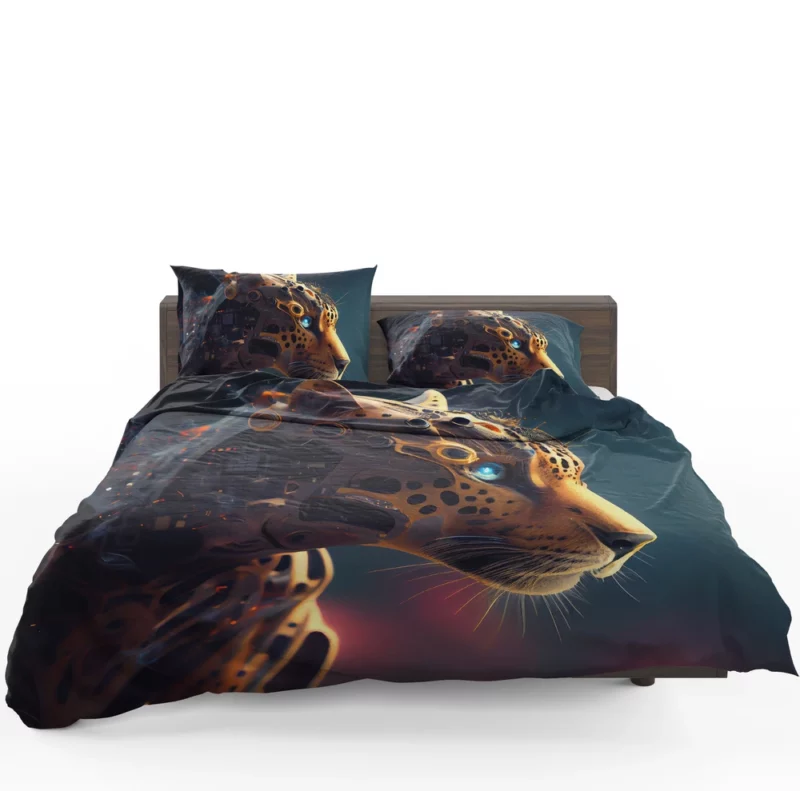 Robot Cat Portrait Bedding Set 1