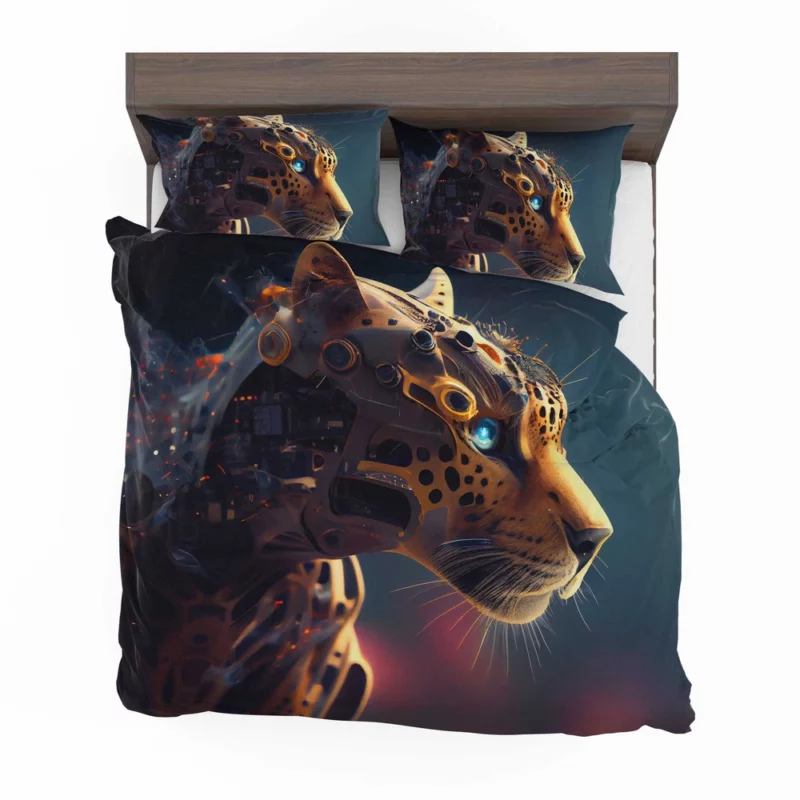 Robot Cat Portrait Bedding Set 2