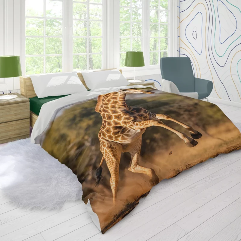 Running Giraffe Duvet Cover