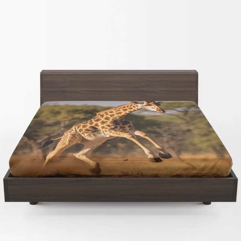 Running Giraffe Fitted Sheet 1