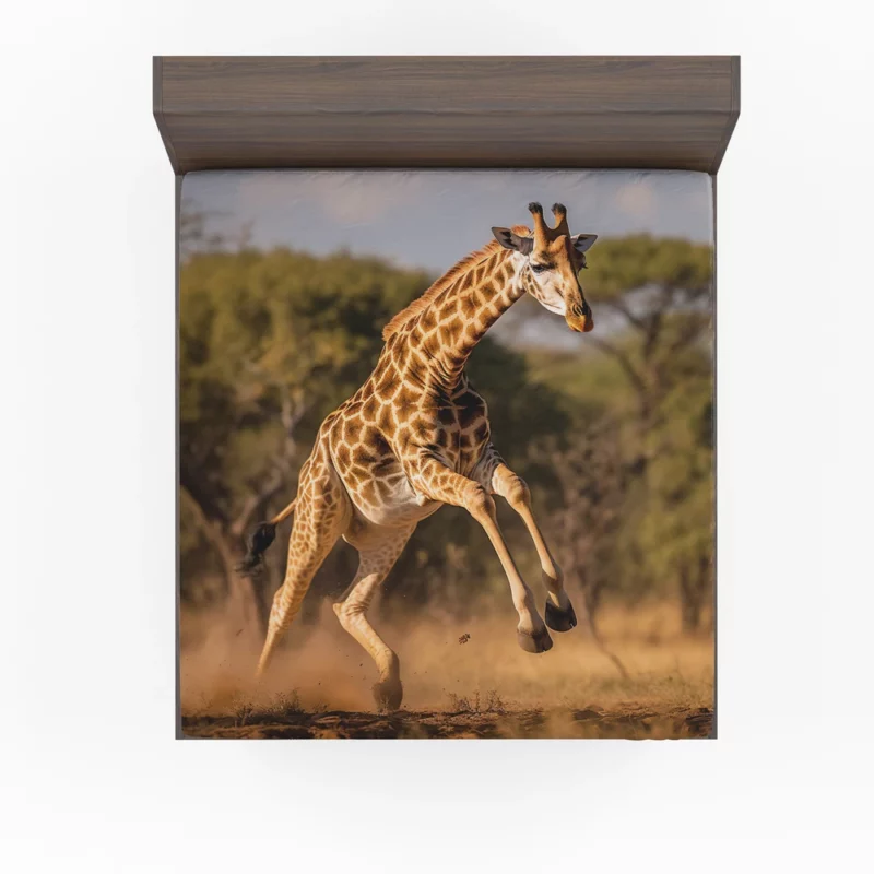 Running Giraffe Fitted Sheet