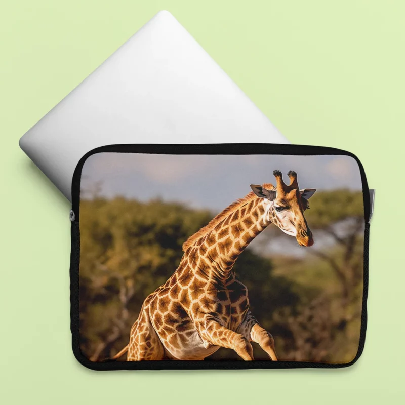 Running Giraffe Laptop Sleeve