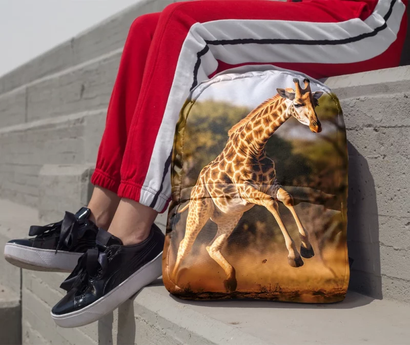 Running Giraffe Minimalist Backpack 1