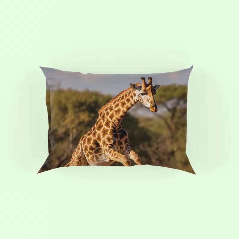 Running Giraffe Pillow Case