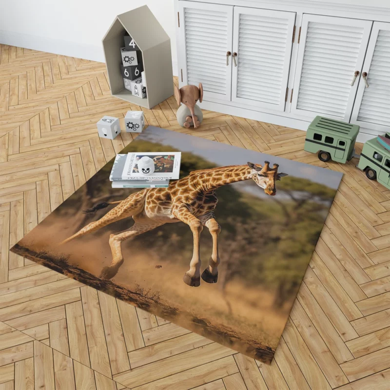 Running Giraffe Rug 1