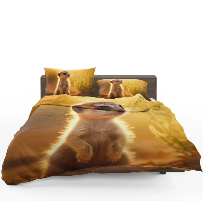 Sandy Stand Meerkat Cub Bedding Set 1