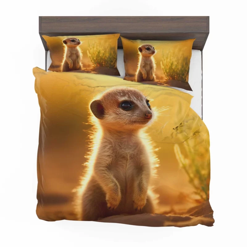 Sandy Stand Meerkat Cub Bedding Set 2