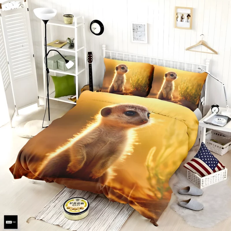 Sandy Stand Meerkat Cub Bedding Set