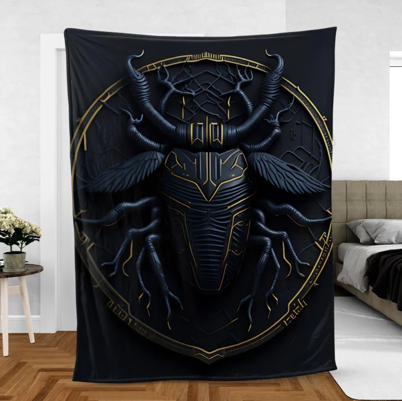 Scarab Cryptocurrency Logo Fleece Blanket